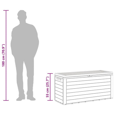 Antrasiitti puutarhan varastoarkku Elvera 116x44x55cm