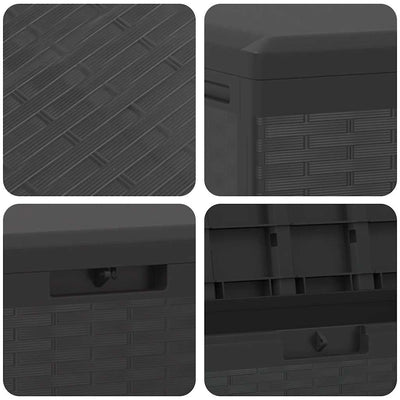 Antrasiitti puutarhan varastoarkku Iuri 114x47x60cm