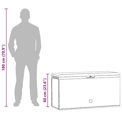 Ruskea puutarhan varastoarkku Iuri 114x47x60cm