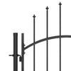 Puutarhaportti teräs 1x2,5 m musta