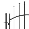 Puutarha-aidan portti keihäskärjillä 5x2,25 m musta