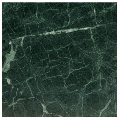 Sohvapöytä vihreä 60x60x35 cm aito kivi marmorikuviolla