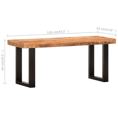 Penkki 110 cm karkea mangopuu ja teräs