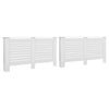 Lämpöpatterin suojat 2 kpl valkoinen 152x19x81,5 cm MDF