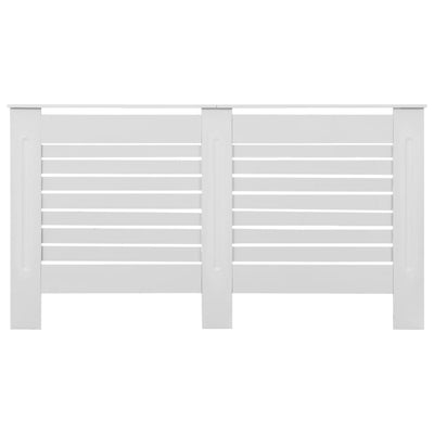 Lämpöpatterin suojat 2 kpl valkoinen 152x19x81,5 cm MDF