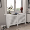 Lämpöpatterin suojat 2 kpl valkoinen 152x19x81,5 cm MDF