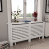 Lämpöpatterin suojat 2 kpl valkoinen 172x19x81,5 cm MDF