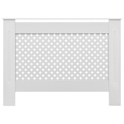 Lämpöpatterin suojat 2 kpl valkoinen 112x19x81,5 cm MDF