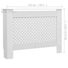 Lämpöpatterin suojat 2 kpl valkoinen 112x19x81,5 cm MDF