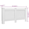 Lämpöpatterin suojat 2 kpl valkoinen 152x19x81,5 cm MDF