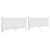 Lämpöpatterin suojat 2 kpl valkoinen 172x19x81,5 cm MDF