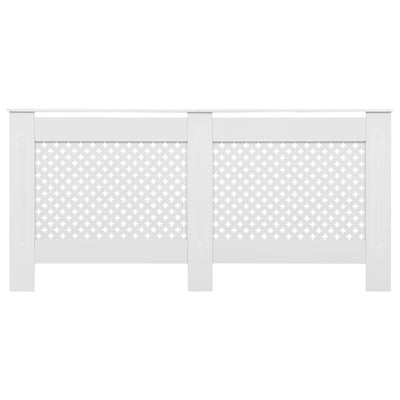 Lämpöpatterin suojat 2 kpl valkoinen 172x19x81,5 cm MDF