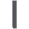 5-tasoinen kirjahylly harmaa 60x24x175 cm lastulevy