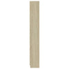 5-tasoinen kirjahylly valk./Sonoma-tammi 60x24x175 cm lastulevy