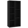 Kirjahylly musta 50x25x106 cm tekninen puu
