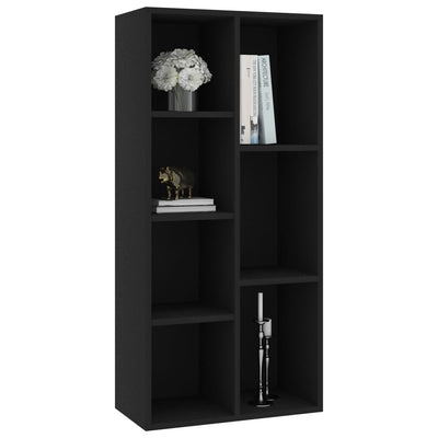 Kirjahylly musta 50x25x106 cm tekninen puu