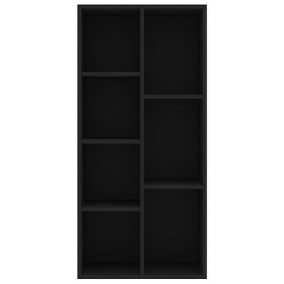 Kirjahylly musta 50x25x106 cm tekninen puu