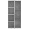 Kirjahylly betoninharmaa 50x25x106 cm tekninen puu