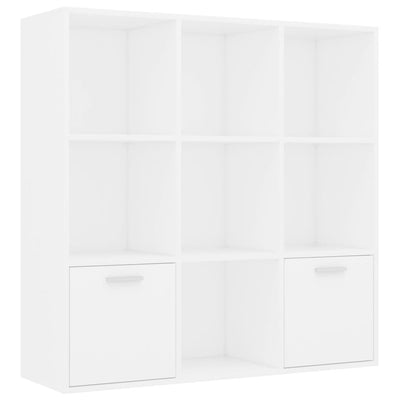Kirjahylly valkoinen 98x30x98 cm tekninen puu