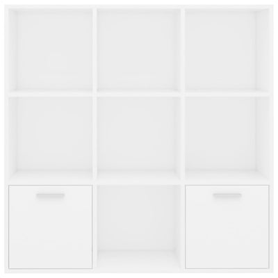 Kirjahylly valkoinen 98x30x98 cm tekninen puu