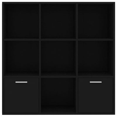 Kirjahylly musta 98x30x98 cm tekninen puu