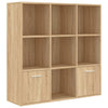 Kirjahylly Sonoma-tammi 98x30x98 cm tekninen puu