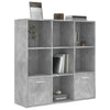 Kirjahylly betoninharmaa 98x30x98 cm tekninen puu