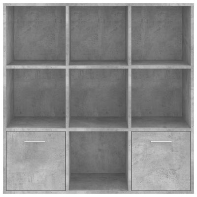 Kirjahylly betoninharmaa 98x30x98 cm tekninen puu