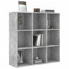 Kirjahylly betoninharmaa 98x29x97,5 cm tekninen puu