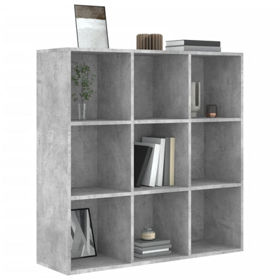 Kirjahylly betoninharmaa 98x29x97,5 cm tekninen puu