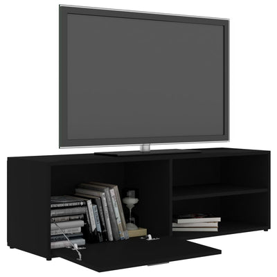 TV-taso musta 120x34x37 cm tekninen puu