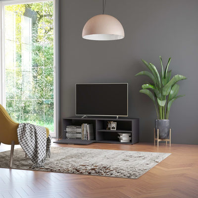 TV-taso harmaa 120x34x37 cm tekninen puu