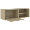 TV-taso Sonoma-tammi 120x34x37 cm tekninen puu