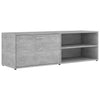 TV-taso betoninharmaa 120x34x37 cm tekninen puu