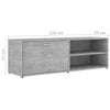 TV-taso betoninharmaa 120x34x37 cm tekninen puu