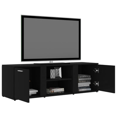 TV-taso musta 120x34x37 cm tekninen puu