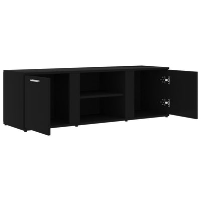 TV-taso musta 120x34x37 cm tekninen puu