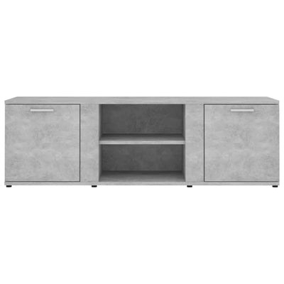 TV-taso betoninharmaa 120x34x37 cm tekninen puu