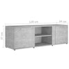 TV-taso betoninharmaa 120x34x37 cm tekninen puu