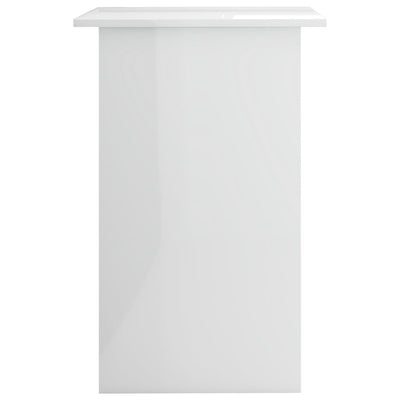 Työpöytä korkeakiilto valkoinen 90x50x74 cm tekninen puu