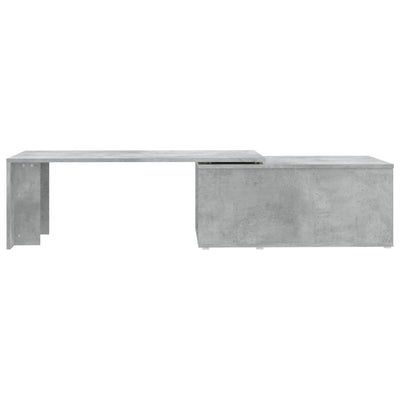 Sohvapöytä betoninharmaa 150x50x35 cm lastulevy