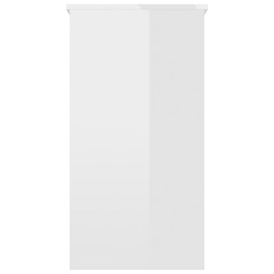 Työpöytä korkeakiilto valkoinen 80x40x75 cm lastulevy