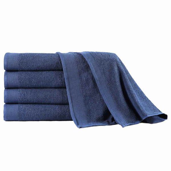 Kylpypyyhesetti 5 kpl puuvilla 450 g/m² 100x150cm laivastonsin.