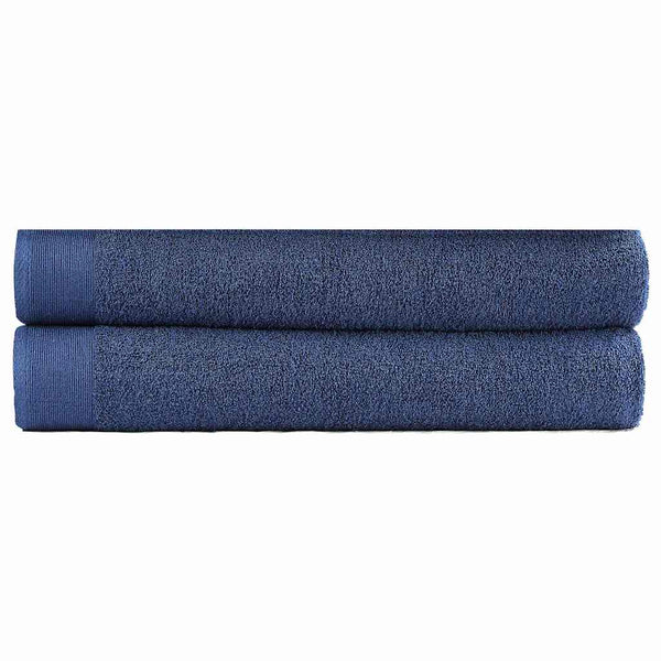 Kylpypyyhesetti 2 kpl puuvilla 450 g/m² 100x150cm laivastonsin.