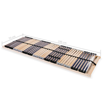 Sängyn sälepohjat 2 kpl 42 säleellä 7 vyöhykettä 70x200 cm