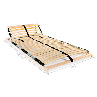 Sängyn sälepohjat 2 kpl 28 säleellä 7 vyöhykettä 80x200 cm