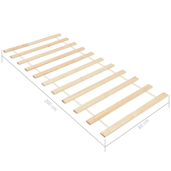 Rullattava sängyn sälepohja 2 kpl 11xsäle 80x200 cm täysi mänty