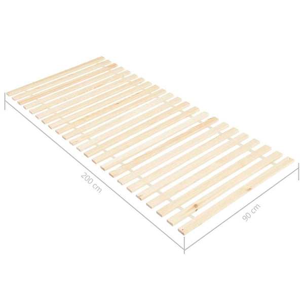 Rullattavat sängyn sälepohjat 2 kpl 23 sälettä 90x200 cm mänty