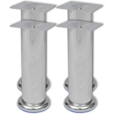 Sohvanjalat 8 kpl pyöreät kromi 180 mm
