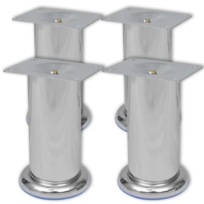 Sohvanjalat 8 kpl pyöreät kromi 120 mm